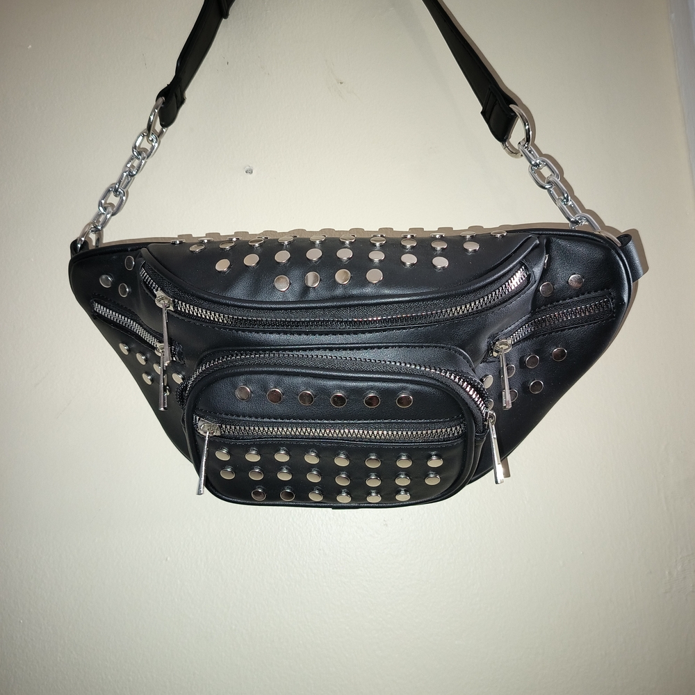 Studded Black Crossbody Bag